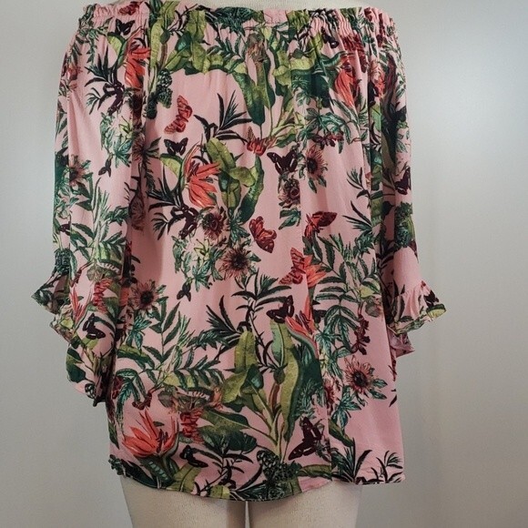 H&M Floral Off The Shoulder Top size 6 - Picture 6 of 8